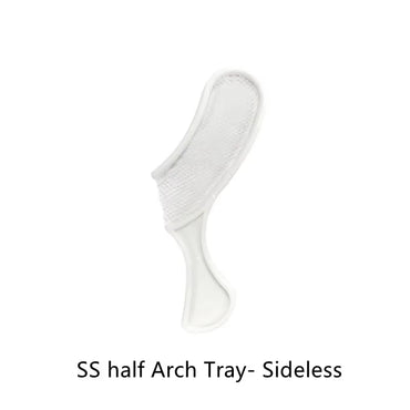 100/200Pcs Dental Bite Impression Trays Triple Registration Net Denture Tray with Mesh Disposable Plastic Teeth Holder Half Arch