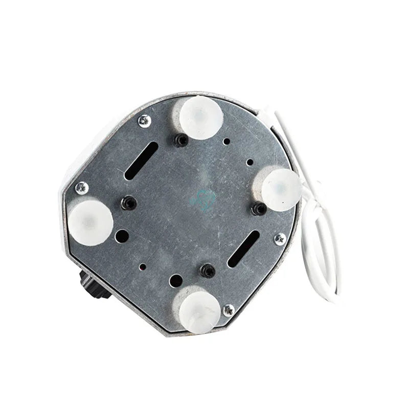 a close up of a metal object on a white background