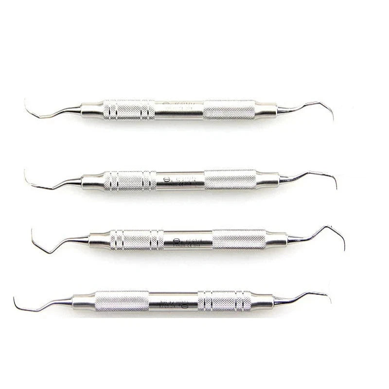 Gracey Curettes Subgingival Set - High-Quality Stainless Steel (1 set =4 Subgingival Curette per order)