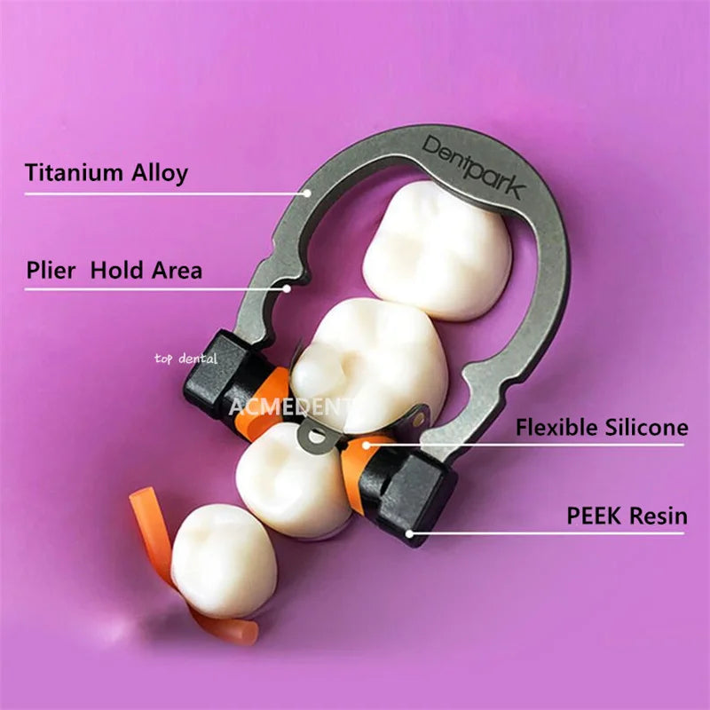 Titanium Dental Matrix Ring System - Small & Medium Clamps for Molar & Premolar - Garrison Compatible