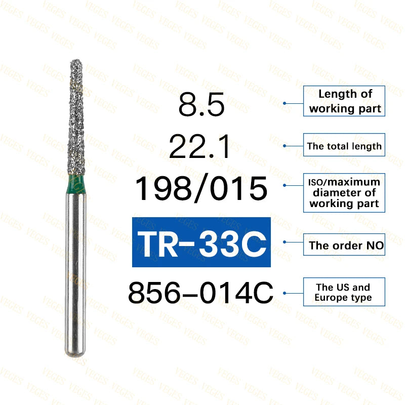 Coarse dental diamond burs