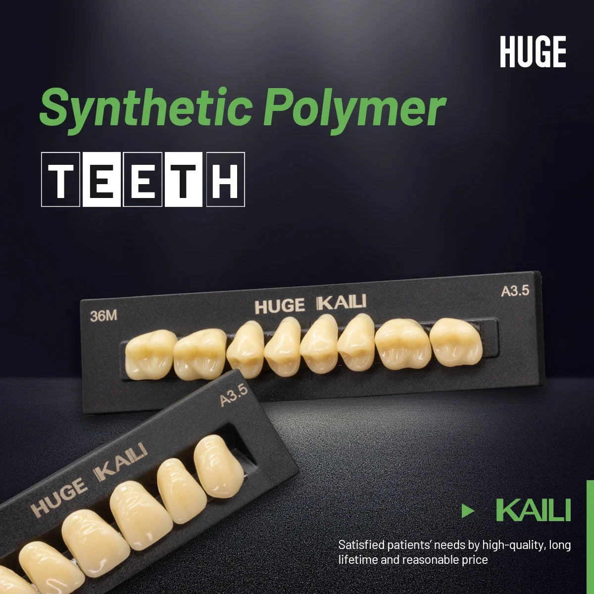 Kaili Synthetic Polymer Denture Teeth, T10/L10/36