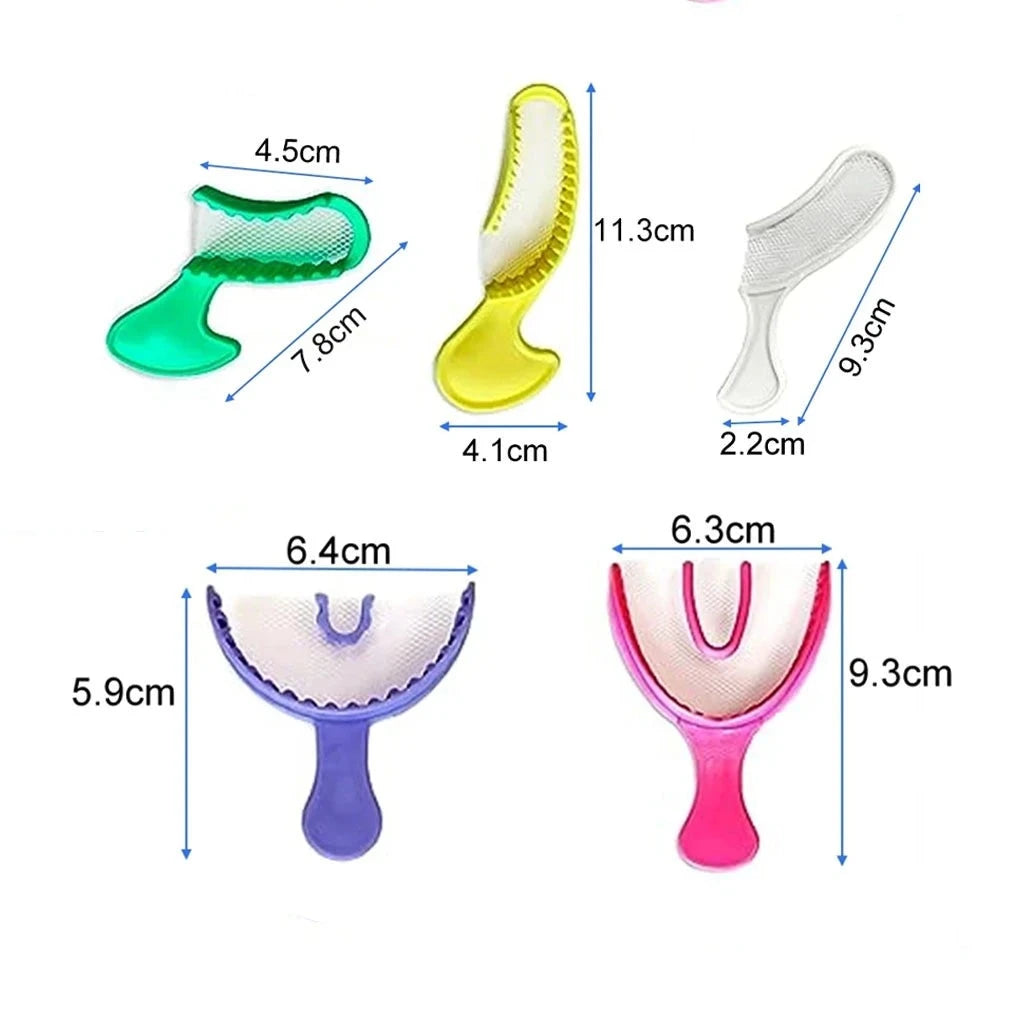 Dual Arch Impression Trays - Color-Coded 20pcs/pack