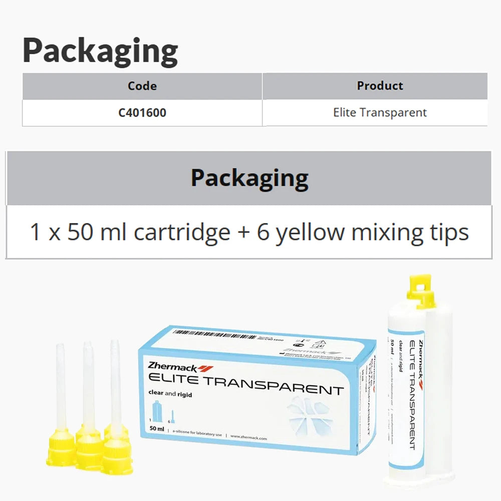 Zhermack Elite Transparent Clear Addition Silicone