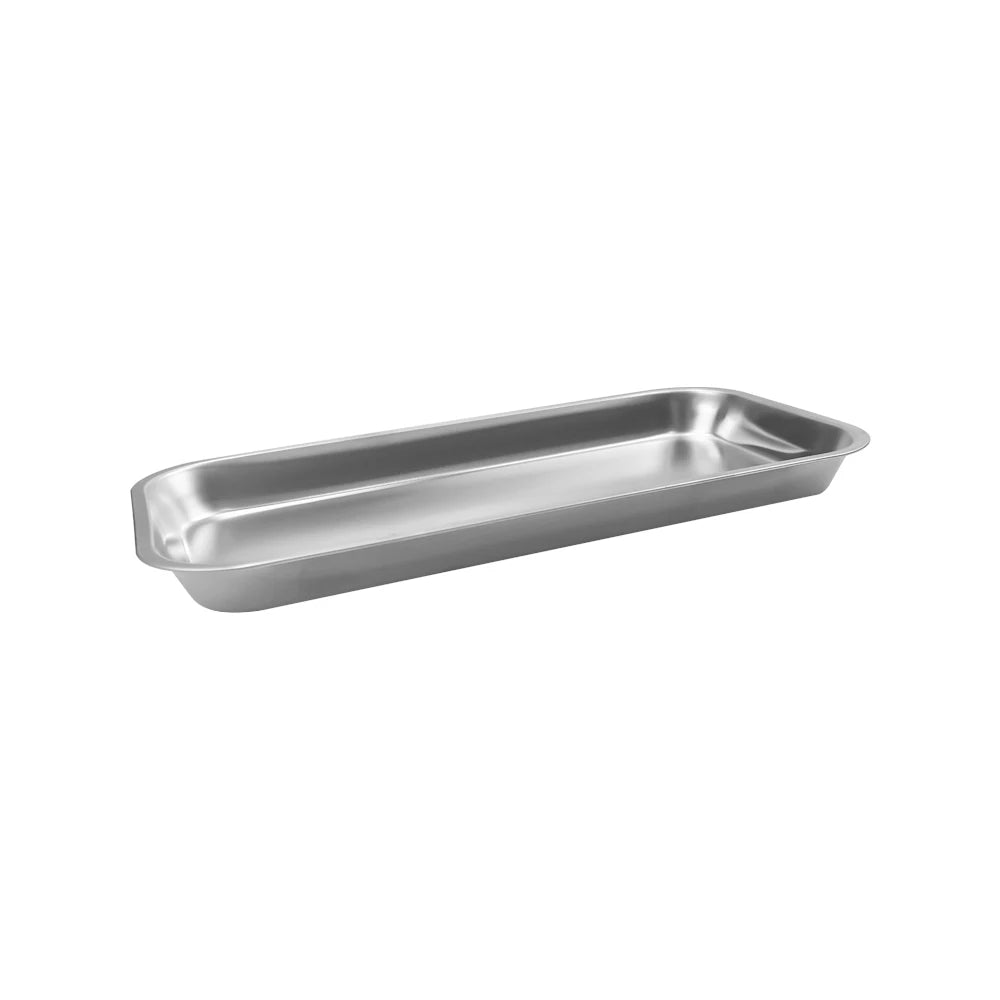Stainless Steel Dental Surgical Tray - 8"X4" - Non-Perforated, Single tray.