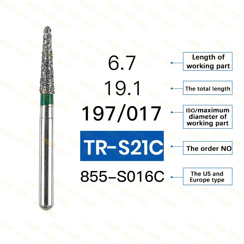 Coarse dental diamond burs