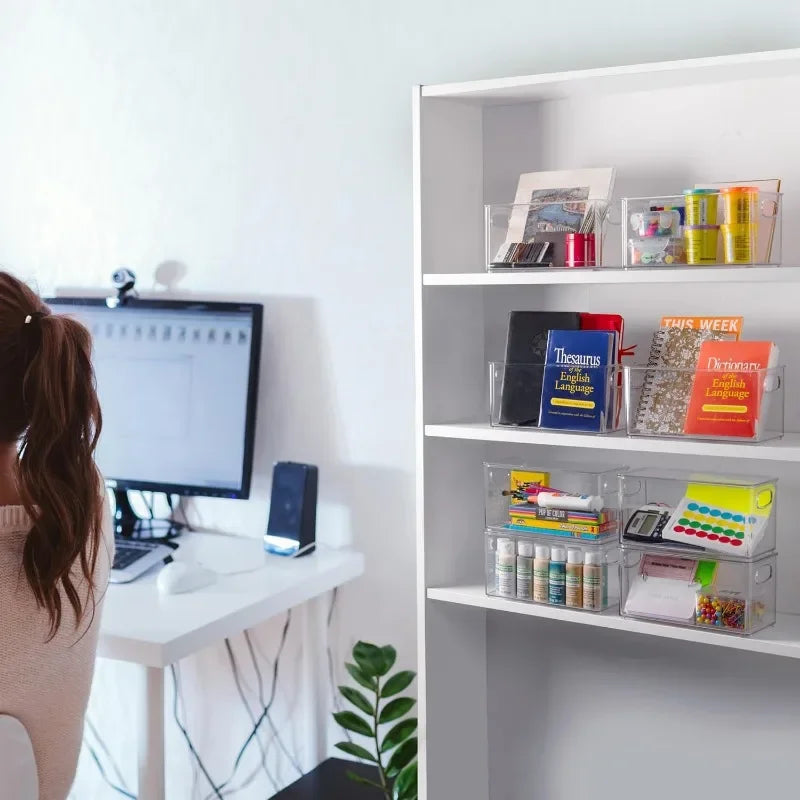 Stackable Plastic Storage Bins with Lids