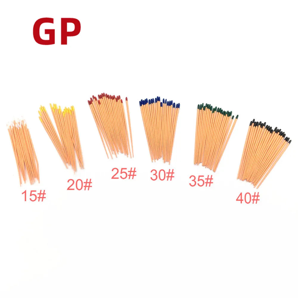 Premium Gutta Percha Points Set - 5 Boxes, 120 pcs,  Size 15-40, Taper 0.02/0.04/0.06)