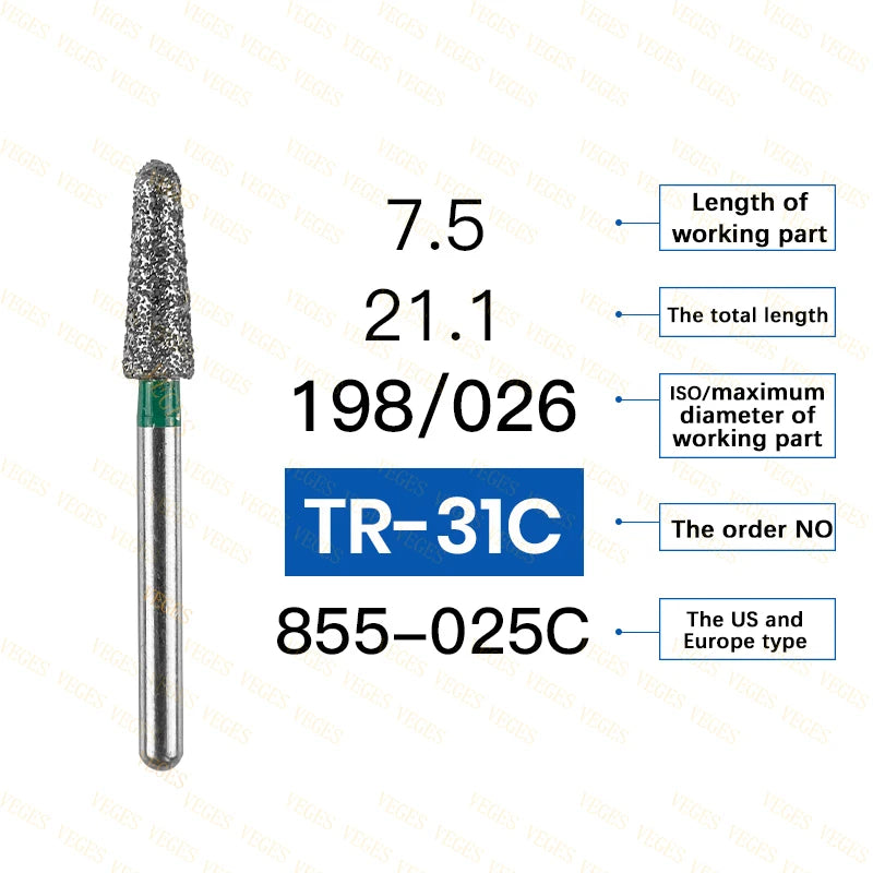 Coarse dental diamond burs