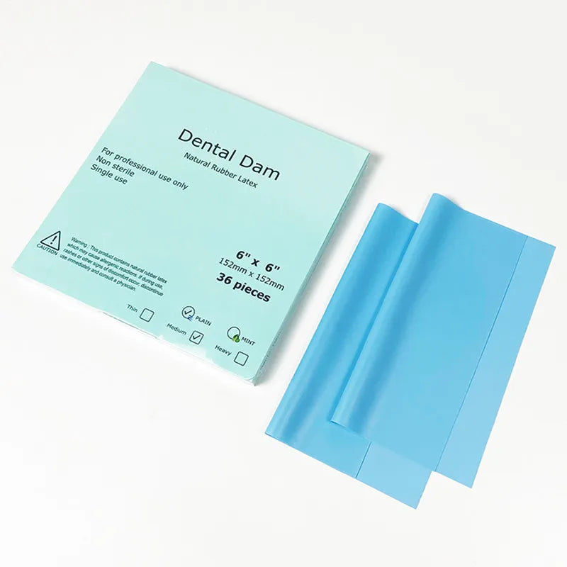 Premium Rubber Dam Sheets - Natural Rubber Latex , 36 sheets per Box