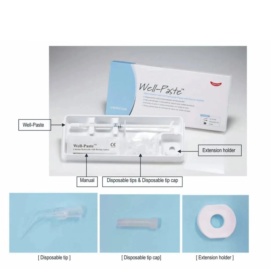 Vericom Well-Paste: Calcium Sulfate Root Canal Filling Material - 2g with Barium Sulfate