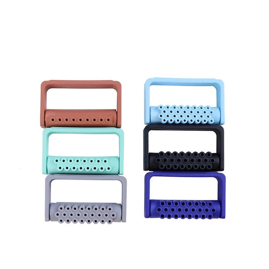 Upgrade Your Dental Practice with 6PCS Disinfection Carbide Burs Holder