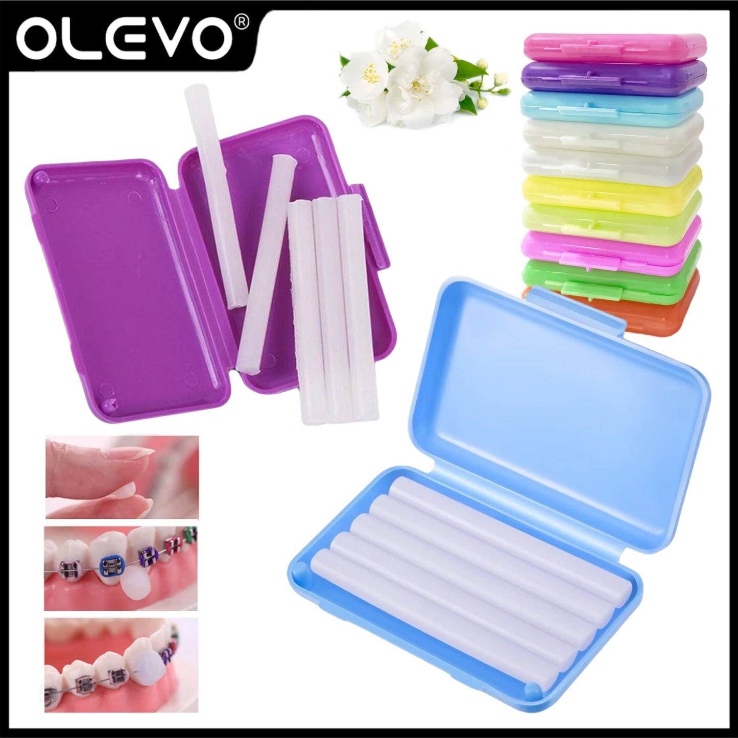 Orthodontic Relief Wax - 10 Fruit Flavored Sticks for Soothing Gum Irritation and Teeth Whitening