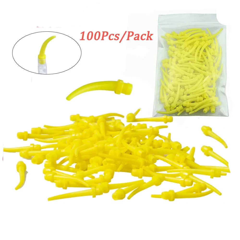 Yellow Impression Mixing Tips-precision nozzle - 100pcs per bag