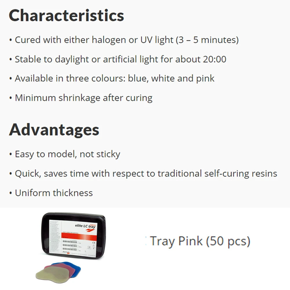 Dental UV resin Plates
