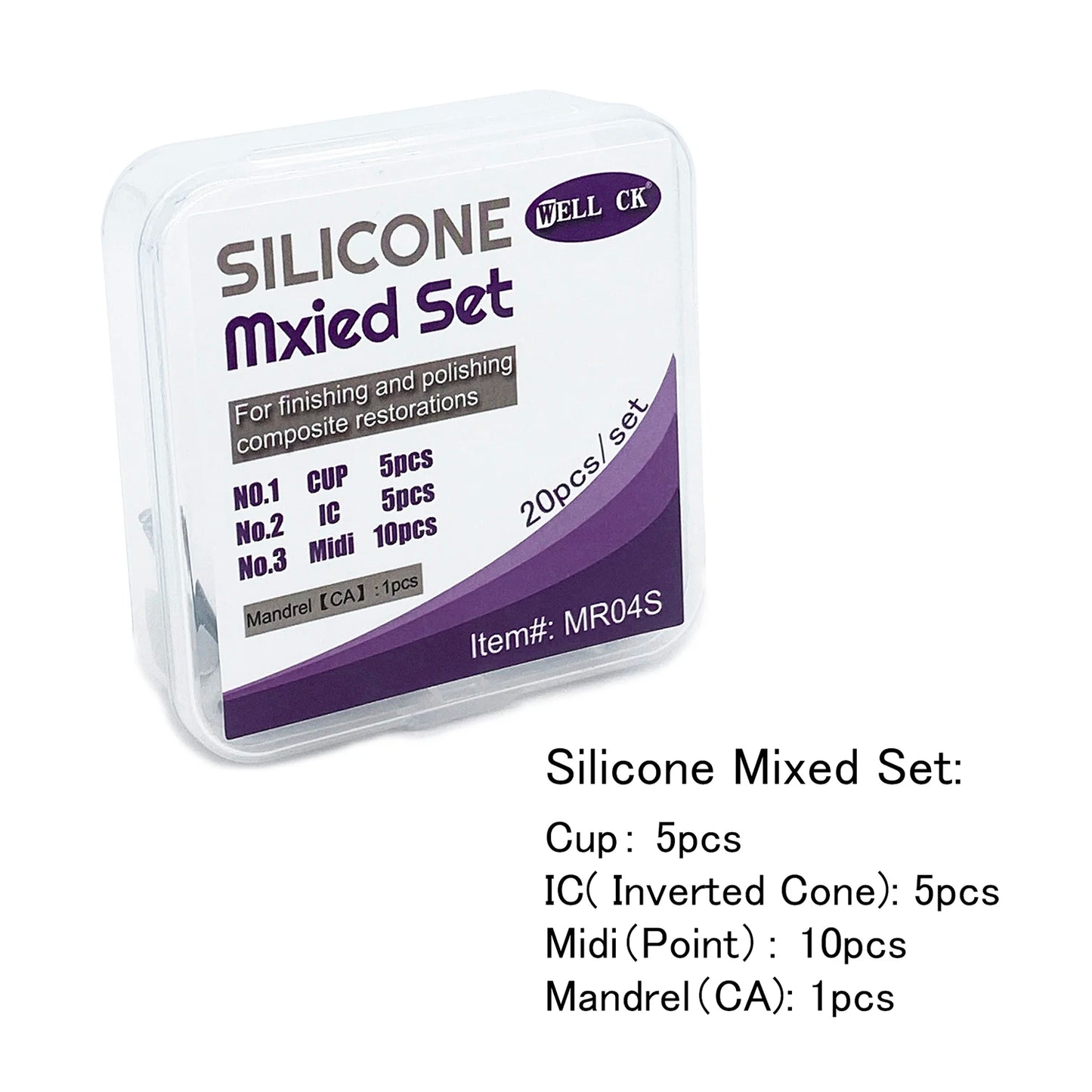 Silicone Composite Polisher - 20pcs Set for Enamel Finishing