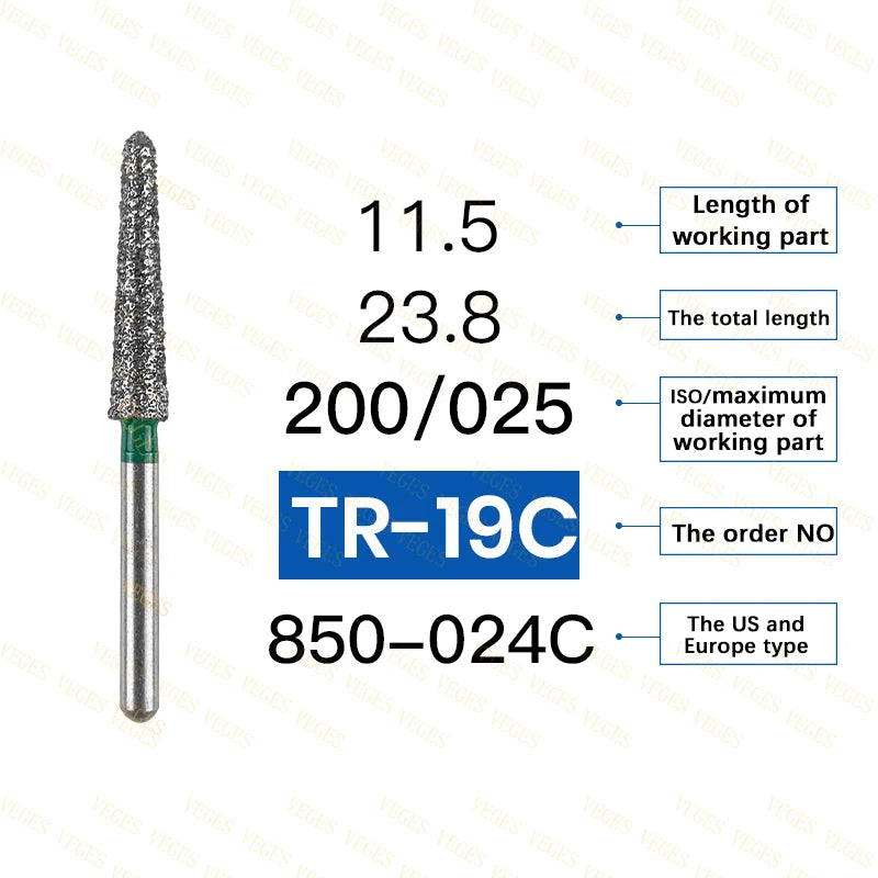 Coarse dental diamond burs