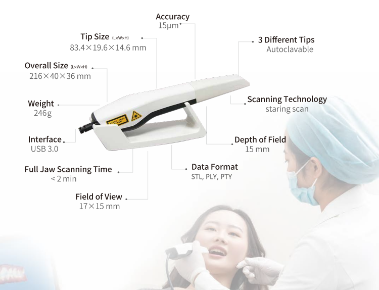 P3 Intraoral Scanner for High-Quality 3D Impressions | Fast & Precise | AI-Powered