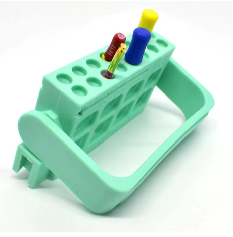 16-Hole Endodontic File Holder – Autoclavable Dental Endo File Organizer & Measuring Box