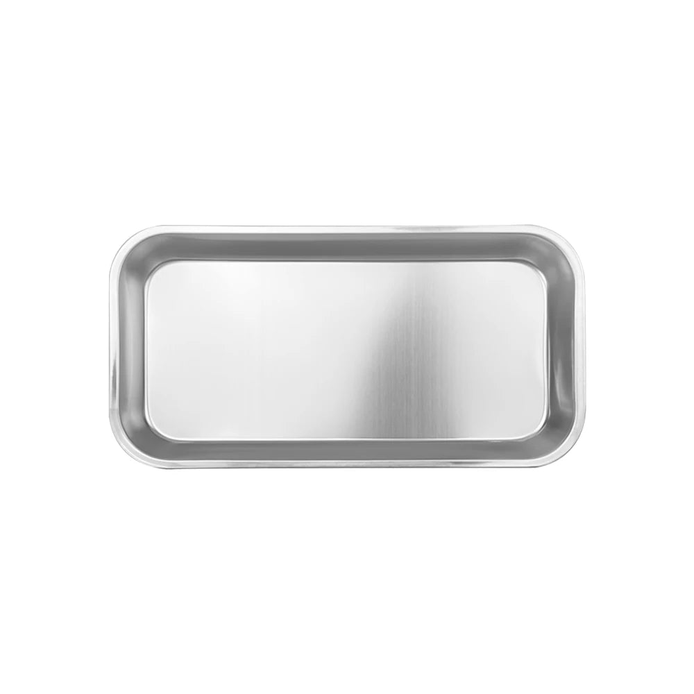 Stainless Steel Dental Surgical Tray - 8"X4" - Non-Perforated, Single tray.