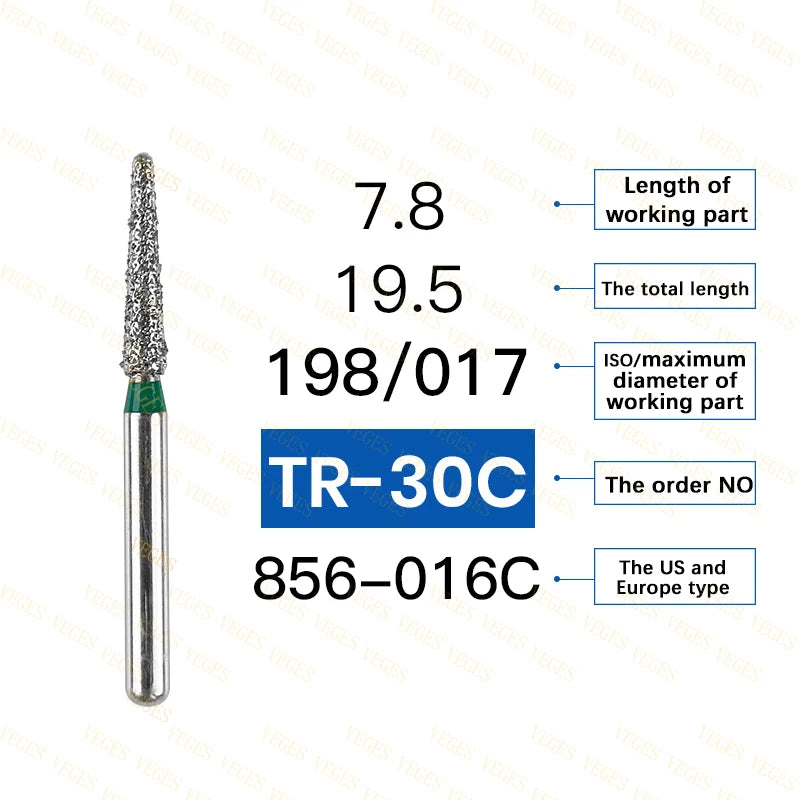 Coarse dental diamond burs