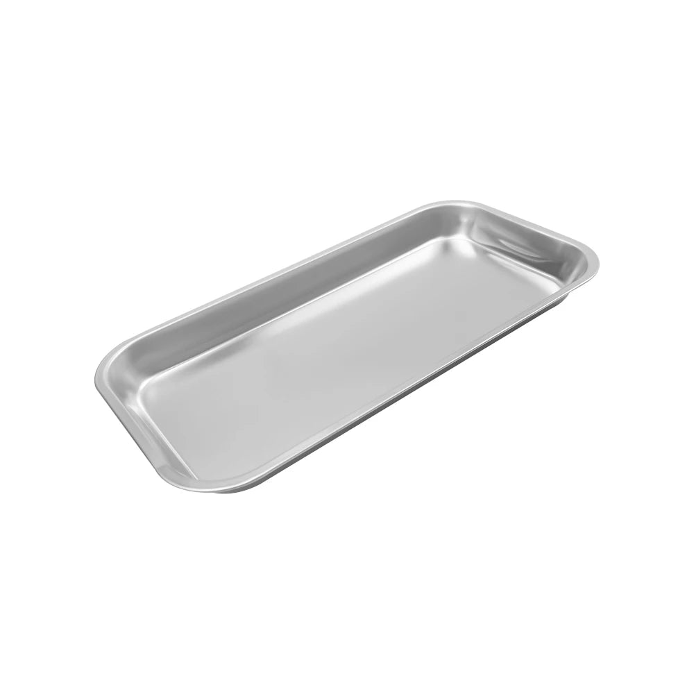 Stainless Steel Dental Surgical Tray - 8"X4" - Non-Perforated, Single tray.