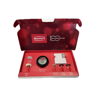 Renfert 18g All-in-One Diamond Polishing Paste Kit – Silicone Polisher & Goat Hair Brush
