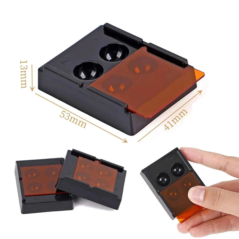 Veneer Storage Box - 4 Holes, High Quality Plastic, Light-Proof Cover