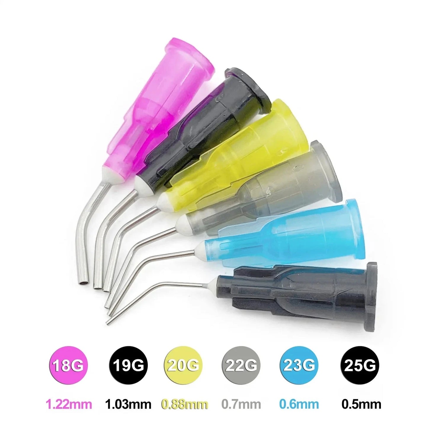 Disposable Multi-Purpose flowable & etchant syringe tips - 100pcs