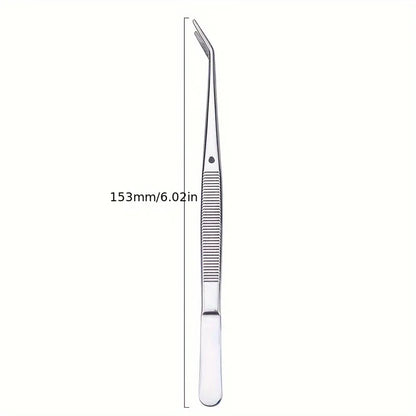 1/5/10Pcs Dental Cotton Tweezers Cotton Roll Filling Clip Stainless Steel Art Nippers Pincers Forceps Medical Surgical Instrume