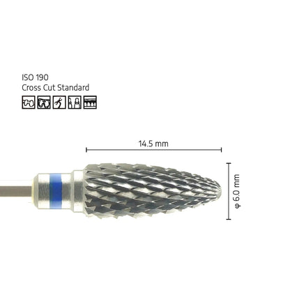 Acrylic Carbide Bur - Medium, 6mm Universal Cutter