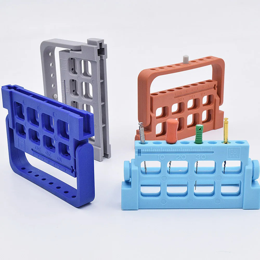 8-Hole Endo File Holder for Dental Drills - Sterilizable with Memory & Measuring Function