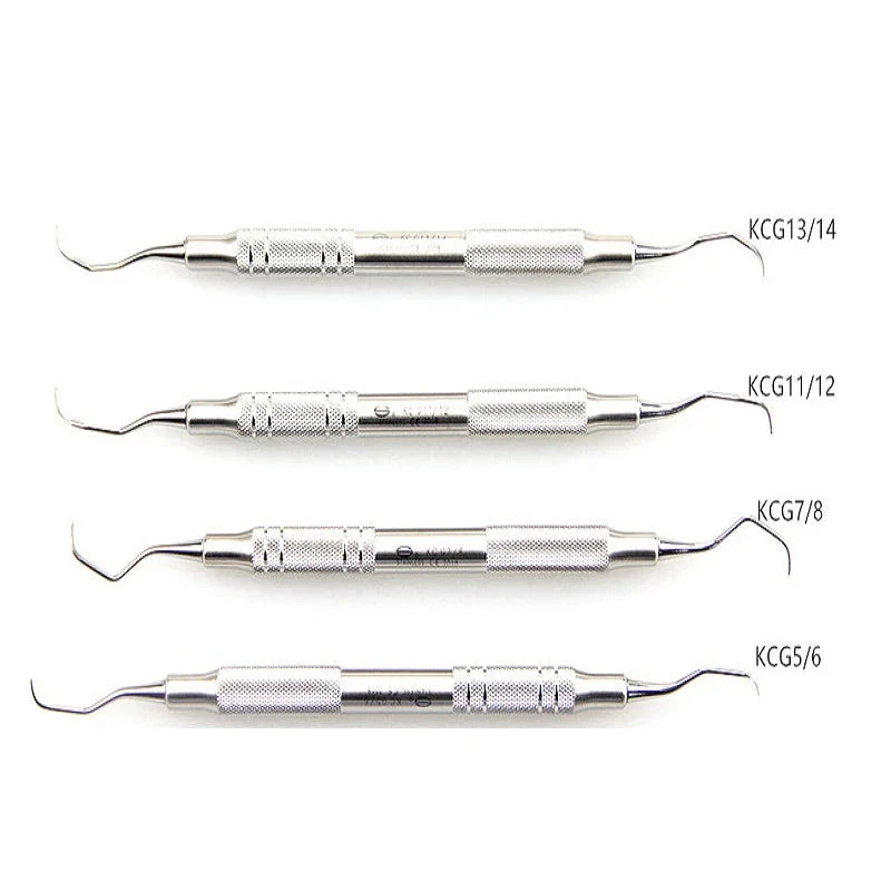 Gracey Curettes Subgingival  Set -  High-Quality Stainless Steel (1 set =4 Subgingival Curette per order)