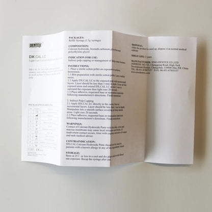 DX Light-Curing Calcium Hydroxide 1.5g Dental Material