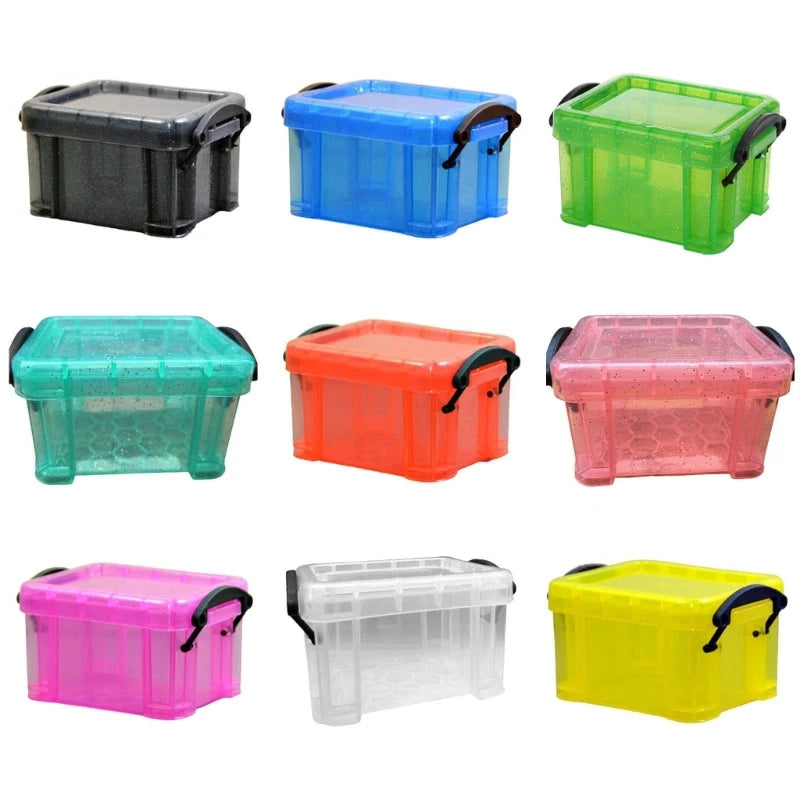 Mini Plastic Storage Container with Locking Lid