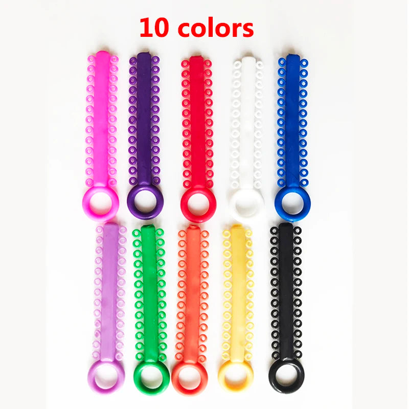 Ligature Ties - Elastic, Durable, and Colorful! 10 Sticks/Order Assorted Colors