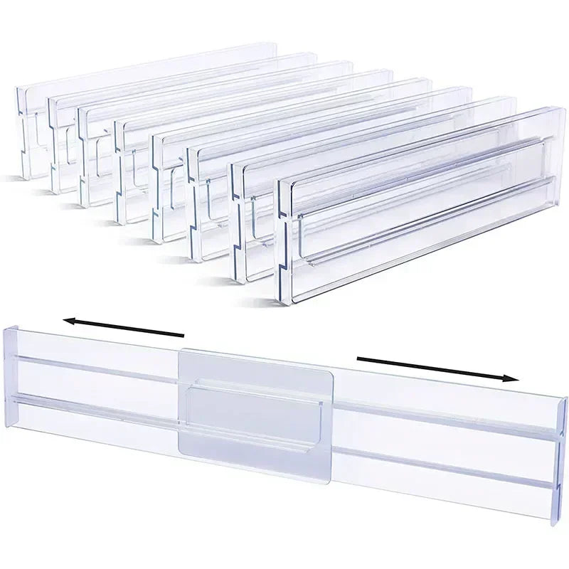 Adjustable 1 Set Drawer Dividers Organizer Storage Box