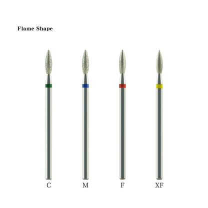 Flame Shape Diamond Bur With Tungsten Carbide Lab Burs