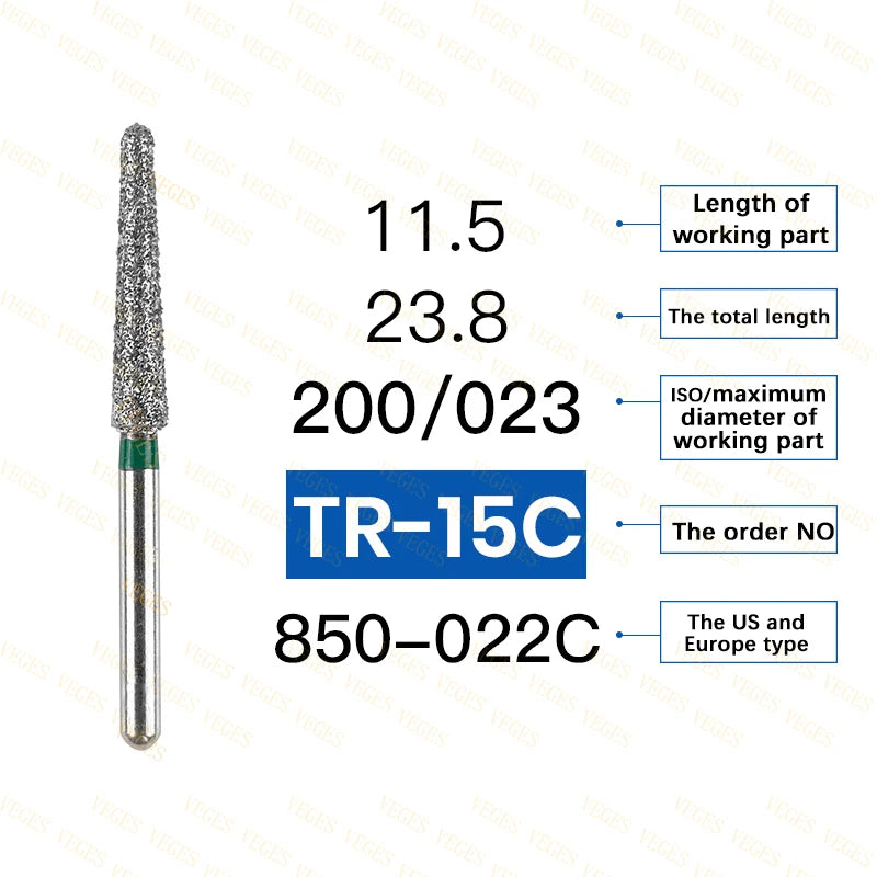 Coarse dental diamond burs