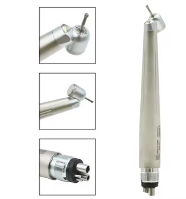 45° LED Rear Exhaust High-Speed Handpiece with Generator – 2/4 Holes, 3-Way Spray – 22000 RPM