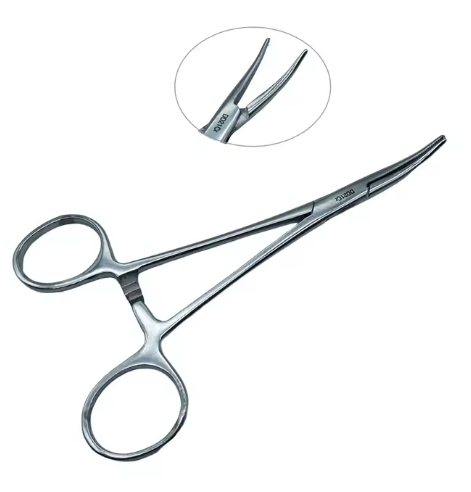 Stainless Steel Hemostatic Forceps – Locking Surgical Forceps (Curved or Straight)