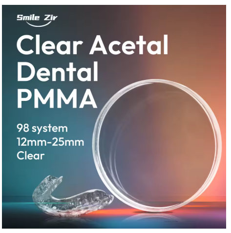 98mm Dental Acetal & PMMA CAD/CAM Disc – Clear