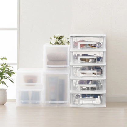 Drawer Type Storage Cabinet Organizer - White