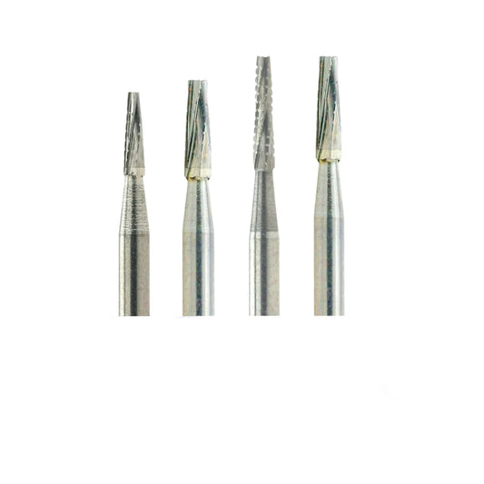 Carbide Burs - #701,#702,#703-Taper Fissure Crosscut HP -5-pack